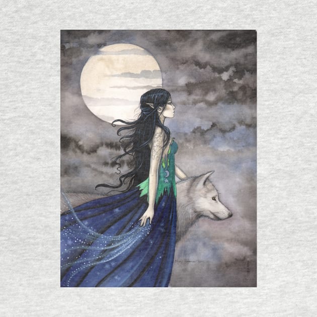 "Night of the Wolf" Gothic Fantasy Art by Molly Harrison by robmolily